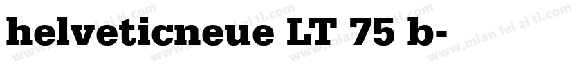 helveticneue LT 75 b字体转换